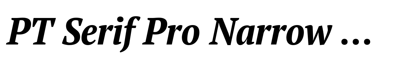 PT Serif Pro Narrow Bold Italic